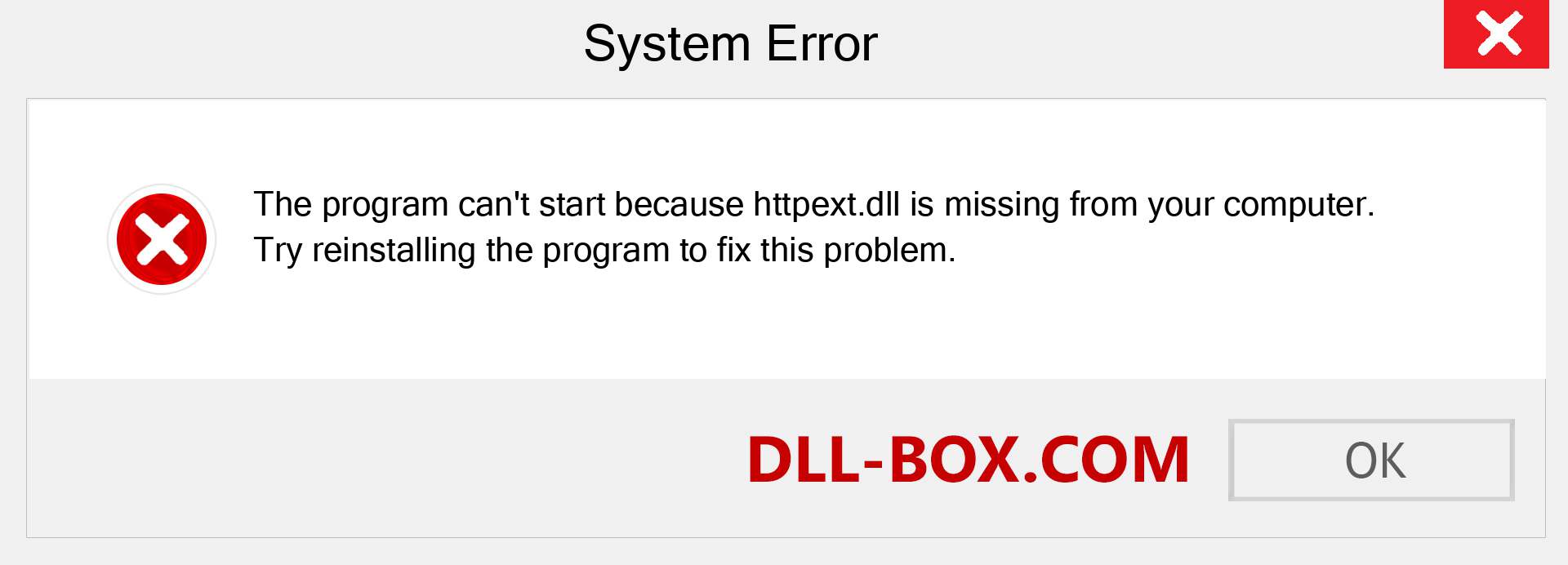  httpext.dll file is missing?. Download for Windows 7, 8, 10 - Fix  httpext dll Missing Error on Windows, photos, images